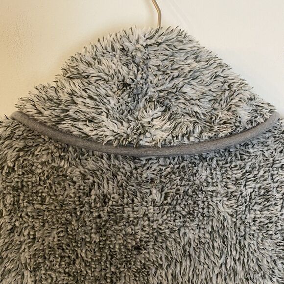 Soft Surroundings Womens Gray Fleece Cardigan Sweater Sz Large One Button Light - Picture 6 of 12